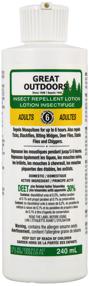 856428008063_InsectRepellentLotion_240mL_FT Great outdoors Insect Repellent lotion